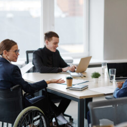 Female Business Leader using Wheelchair